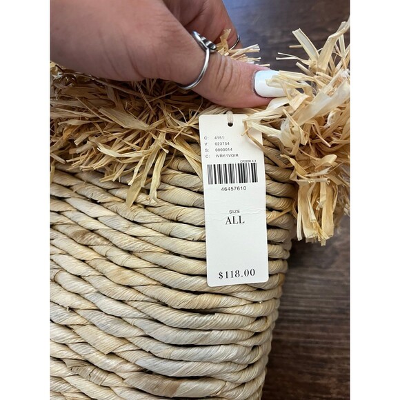 Anthropologie Ingego Africa Palm Pommed Tote Bag - Picture 8 of 8